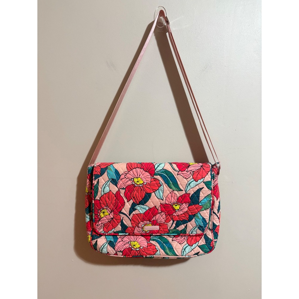 Vera Bradley Messenger Bag Womens OS Mod Floral Pink Print (retired)Excellent